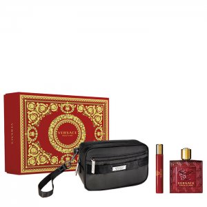 Estuche Versace Eros Flame / Eau de Parfum / EDP - 100 ml / 3 piezas