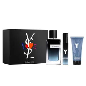 Yves Saint Laurent Y Men. Estuche 3 piezas / Eau de Parfum / EDP - 3.3 oz + 10 ml + AS