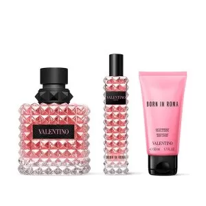 Estuche Valentino Donna Born in Roma / Eau de Parfum / EDP  3 Piezas + Body Lotion + 15 ML