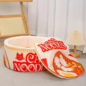 Cama Cueva ( Cat Noodle ) para Gatos de Felpa Suave: Refugio Acogedor para tu Mascota Tallas M y L