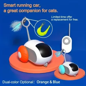 Juguete Interactivo Eléctrico para Gatos con Sensor Inteligente: Coche Rodante Automático Recargable por USB