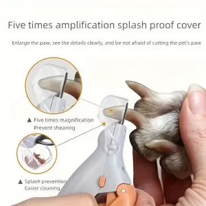 Cortaúñas para Mascotas con Luz LED y Lupa 5X - Corta Fácil y Seguro para Uñas de Gatos y Perros