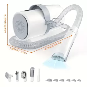 Kit de Aseo con Aspiradora para Mascotas 5 en 1 - Ideal para el Cuidado de Gatos y Perros