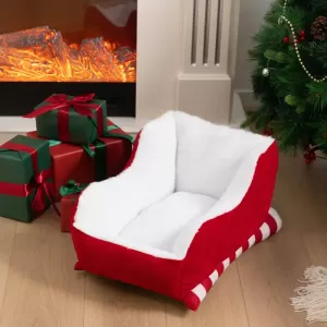 Cama Navideña para Mascotas en Forma de Trineo: Comodidad y Estilo Festivo para tu Gato