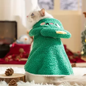 Disfraz Navideño de Árbol de Navidad / Reno para Gatos - Ropa Festiva para Razas Pequeñas, Lavable a Mano