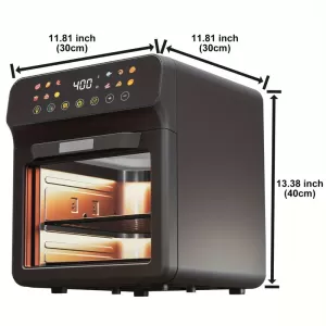 Convection Oven with Air Fryer, Toaster, and LED Touchscreen - Space-Saving Healthy Cooking Solution