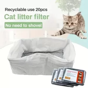 10-Pack Reusable Cat Litter Box Filters – Eco-Friendly Filter Nets for a Cleaner, Hands-Free Litter Box Experience