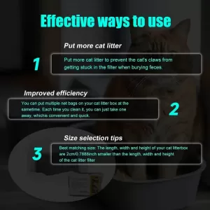 10-Pack Reusable Cat Litter Box Filters – Eco-Friendly Filter Nets for a Cleaner, Hands-Free Litter Box Experience