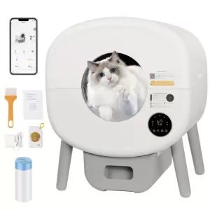 Smart Self-Cleaning Cat Litter Box – Large Capacity with Infrared, Gravity & Ambient Light Sensors – Perfect for Multi-Cat Homes