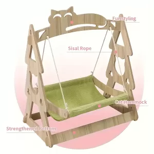Safe and Non-Slip Cat Hammock – Detachable Recliner and Hanging Swing for Indoor Cats