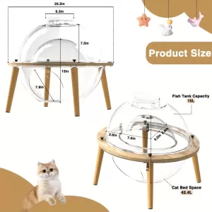 Innovative Cat House Aquarium – Interactive Fish Tank and Viewing Space for Cats