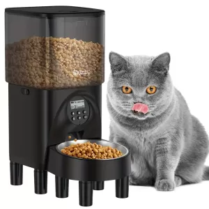 Smart Automatic Cat Feeder with Stainless Steel Bowl, Voice Recorder & Timed Food Dispenser – 4.5L Large Capacity Pet Feeder