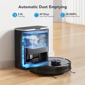 Robot Vacuum Cleaner with Self-Emptying and 4000Pa Suction Power