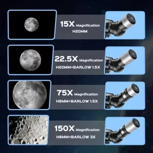 150X Portable Astronomical Telescope with 70mm Aperture for Adults & Kids — High-Powered Stargazing with Tripod, Phone Adapter & Wireless Remote