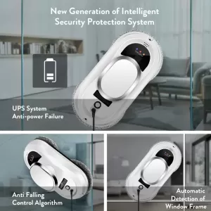 Smart Window Cleaning Robot with 2800Pa Strong Suction and Remote Control