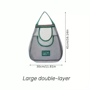 Versatile Kitchen Storage Mesh Bag - Wall-Mounted Organizer for Fruits, Vegetables, Ginger & Garlic | Essential Home Accessory