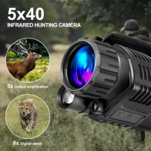 HD 1080P Infrared Night Vision Monocular – Lightless Visual & USB Rechargeable for Night Photography, Video Recording, Hunting & Camping