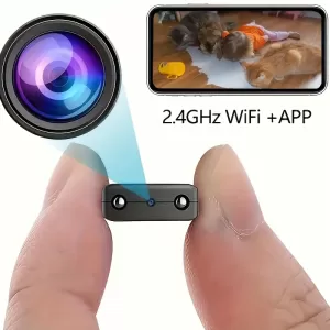 Portable Mini Camera with Remote App Control – Perfect for Home Security & Pet Monitoring, Compact & Rechargeable