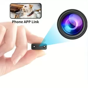 Portable Mini Camera with Remote App Control – Perfect for Home Security & Pet Monitoring, Compact & Rechargeable