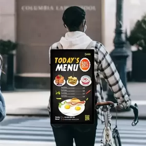 21-Inch LCD Digital Billboard Backpack – Portable Video Advertising in Full HD