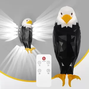 Bald Eagle Magnetic Wall Light – Decorative Night Light with Remote Control for Halloween, Christmas, and Year-Round Elegance