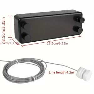 Double Layer Retractable Clothesline - 4.2m Telescopic Laundry Drying Rack for Bathroom & Home Use