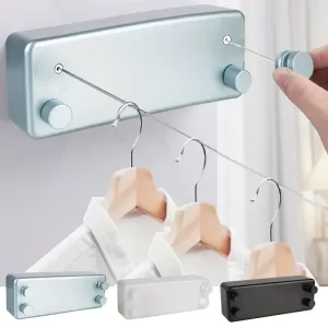 Double Layer Retractable Clothesline - 4.2m Telescopic Laundry Drying Rack for Bathroom & Home Use