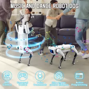 Perro Robot Inteligente con Control Remoto y Comandos de Voz – Juguete Interactivo Programable para Niños