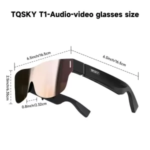 T1 VR Smart Glasses – 150" HD OLED Display, 0-600° Diopter Adjustment, Connects to Smartphones, PCs, and Gaming Devices