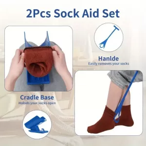 Easy On/Off Sock Aid Device for Seniors, Pregnant Women, and Diabetics – Durable Plastic Sock Helper