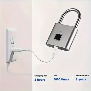 Mini Smart Fingerprint Padlock – USB Rechargeable Biometric Security Lock