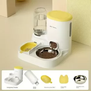 Comedero Automático y Dispensador de Agua para Mascotas - Solución Todo en Uno para Gatos y Perros