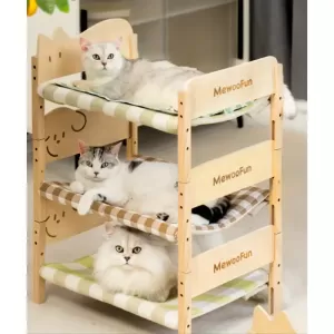Hamaca Elevada para Gatos y Perros Pequeños – Cama Portátil y Removible para Interiores, Ideal para Mascotas Activas