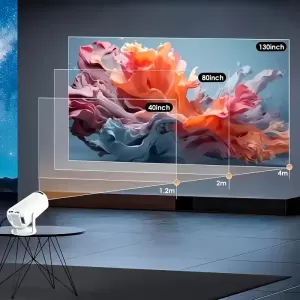 Mini Proyector Portátil 200ANSI - Proyección Ajustable 180°, Compatible con IOS/Android/TV Stick y Más
