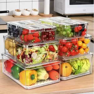 Organize and Preserve Your Food Efficiently: 14-Pack Large Capacity Food Storage Containers for Refrigerators