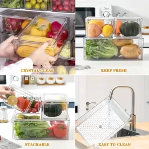 Organize and Preserve Your Food Efficiently: 14-Pack Large Capacity Food Storage Containers for Refrigerators