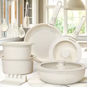 21-Piece Pots and Pans Set: Ultimate Ceramic Cookware for Every Kitchen